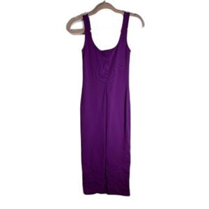Forever 21 Purple Sleeveless Bodycon Midi Dress Scoop Neckline Size Small